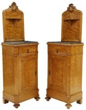 (2) ITALIAN MARBLE-TOP BIRDSEY