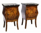 (2) ITALIAN MARBLE-TOP BOMBE B