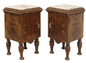 (2) ITALIAN MARBLE-TOP BURLED