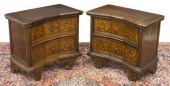 (2) ITALIAN MARQUETRY WALNUT B