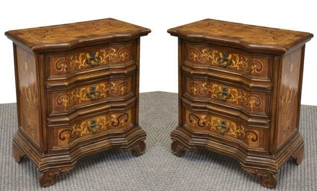 (2) ITALIAN MILANESE MARQUETRY