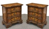 (2) ITALIAN MILANESE MARQUETRY