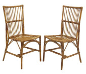 (2) ITALIAN MODERN BAMBOO &AMP