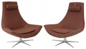 (2) ITALIAN MODERN SWIVEL LOUN