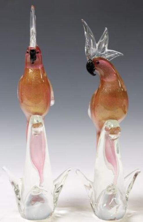 (2) ITALIAN MURANO ART GLASS
