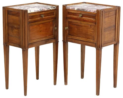 (2) ITALIAN NEOCLASSICAL MARBLE-TOP