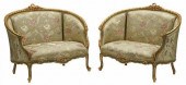 (2) ITALIAN PARCEL GILT & PAIN