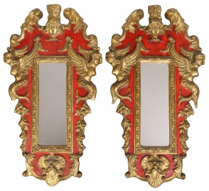 (2) ITALIAN PARCEL GILT ACCENT WALL