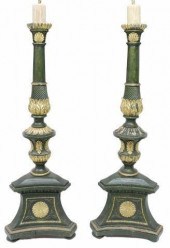 2) ITALIAN PARCEL GILT TORCHER