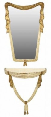 (2) ITALIAN PARCEL GILT WALL M