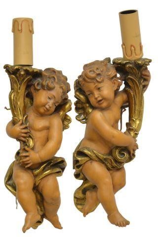 (2) ITALIAN PARCEL GILT WINGED