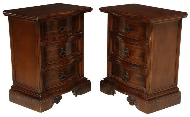 (2) ITALIAN PATCHWORK BEDSIDE