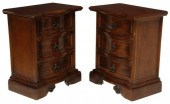 (2) ITALIAN PATCHWORK BEDSIDE