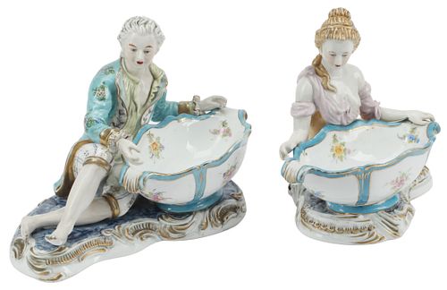 (2) ITALIAN PORCELAIN FIGURAL