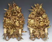 (2) ITALIAN REPOUSSE GILT META