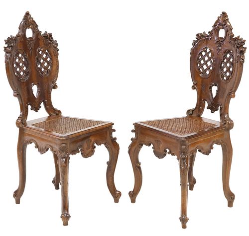 (2) ITALIAN ROCOCO REVIVAL CANED
