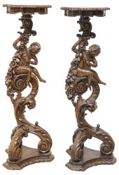 (2) ITALIAN ROCOCO STYLE CARVE