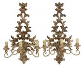(2) ITALIAN SILVER GILTWOOD TH
