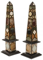 (2) ITALIAN SPECIMEN MARBLE OB