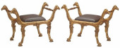 (2) ITALIAN STYLE GILT CAMEL M