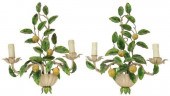 (2) ITALIAN TOLE PAINTED LEMON