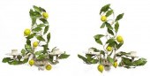 (2) ITALIAN TOLE PAINTED LEMON