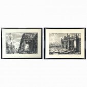 2 ITALIAN VEDUTA CITYSCAPE BLA