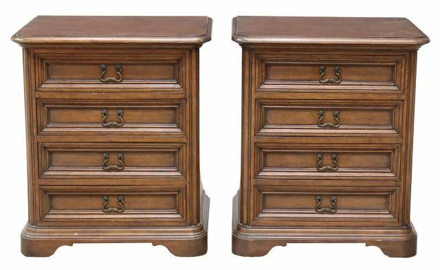 (2) ITALIAN WALNUT BEDSIDE