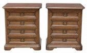 (2) ITALIAN WALNUT BEDSIDE CAB