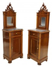 (2) ITALIAN WALNUT MIRRORED BE
