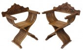 (2) ITALIAN WALNUT SAVONAROLA