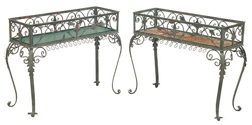 (2) ITALIAN WROUGHT IRON STANDING