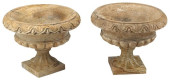 (2) ITALIANATE GRANITE GADROON