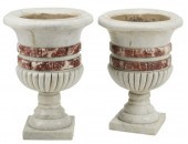 (2) ITALIANATE RED & WHITE MAR