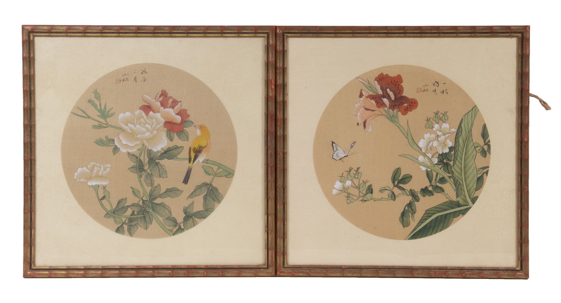 (2) JAPANESE BIRD & BLOSSOM