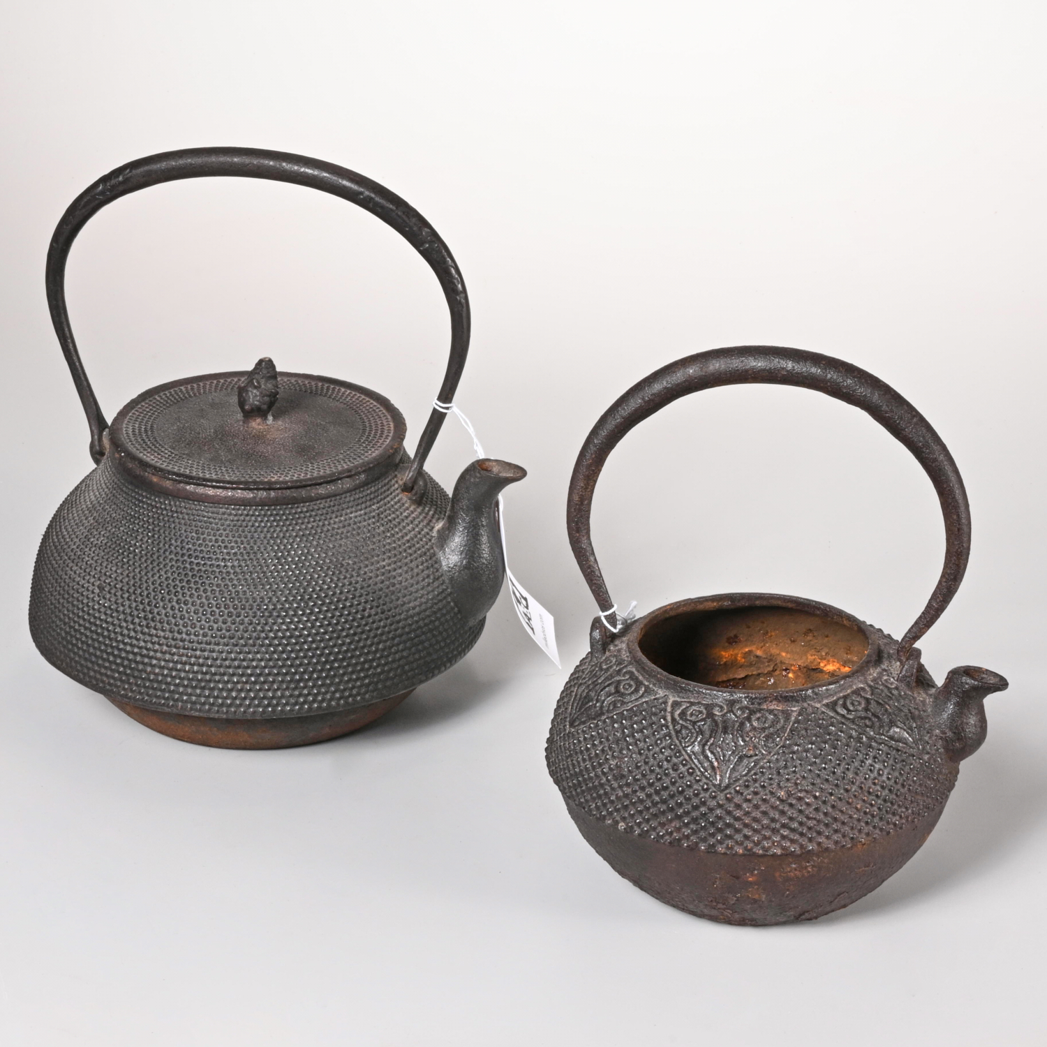 (2) JAPANESE CAST IRON TETSUBIN