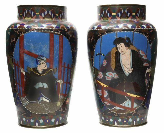 (2) JAPANESE CLOISONNE ENAMEL