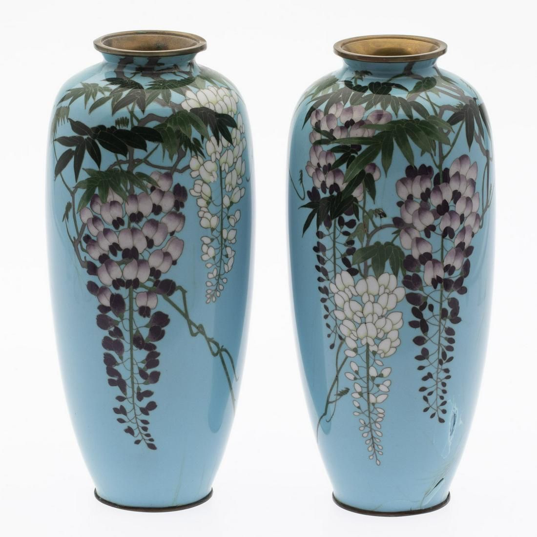 2 JAPANESE CLOISONNE VASES2