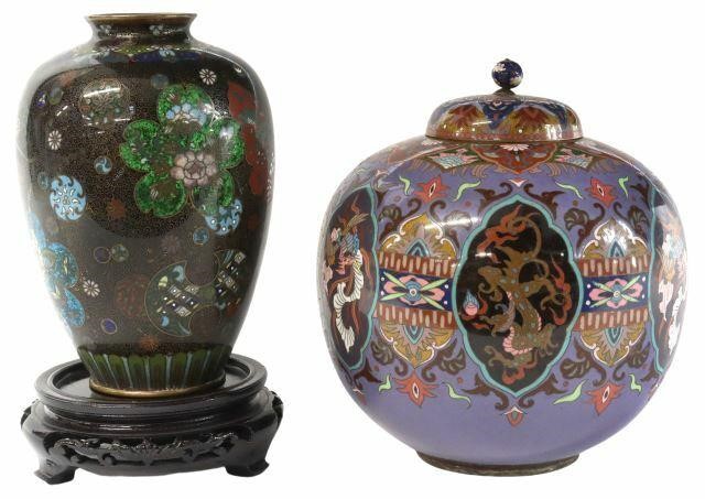 (2) JAPANESE CLOISSONE ENAMEL