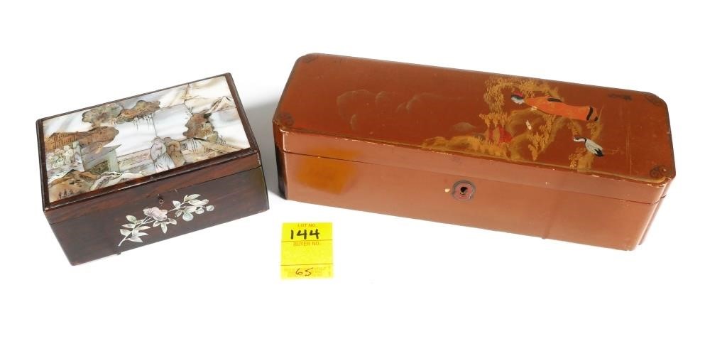 2 JAPANESE LACQUER ANTIQUE BOXES