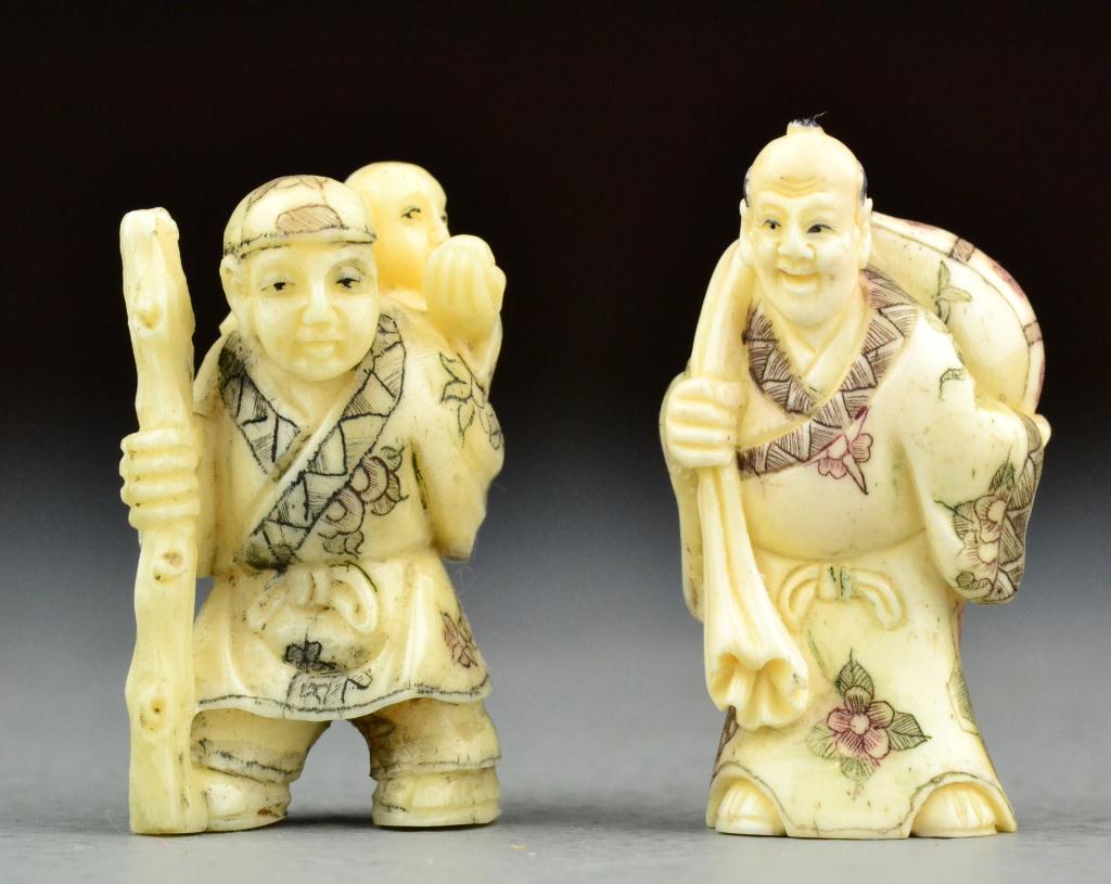 (2) Japanese Meji Period Carved