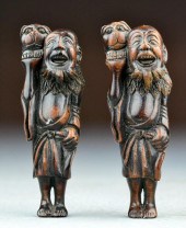 (2) Japanese Meji Period Carve