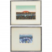 (2) JAPANESE MODERNIST WOODBLO