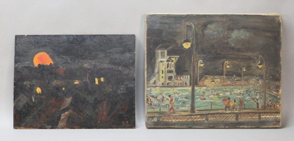 2 JAPANESE OILS LANDSCAPE &