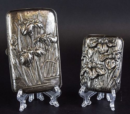 2 JAPANESE SILVER CIGARETTE