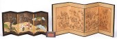 2 JAPANESE SMALL PAINTED SCREE