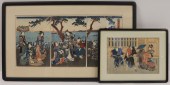 (2) JAPANESE TOYOKUNI III WOOD