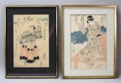 2 JAPANESE WOODBLOCK PRINTSKun