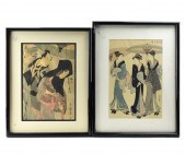 2 JAPNESE WOODBLOCK PAINTING O