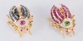 2 JEWELED BEETLE MOVABLE PINS1